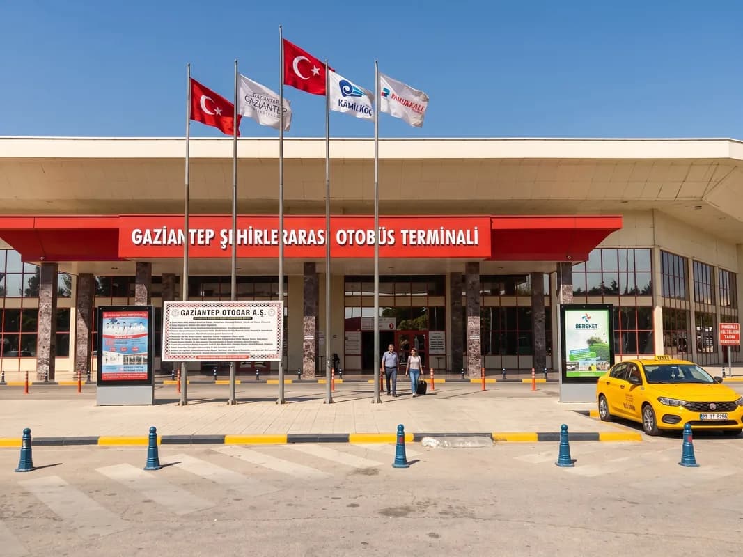 Gaziantep Oğuzeli Airport terminal — shuttle to otogar guide 2026